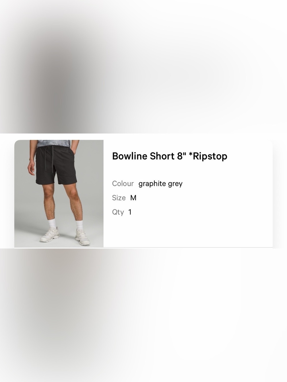 lululemon athletica Bowline Short 8" Ripstop in Graphite Grey